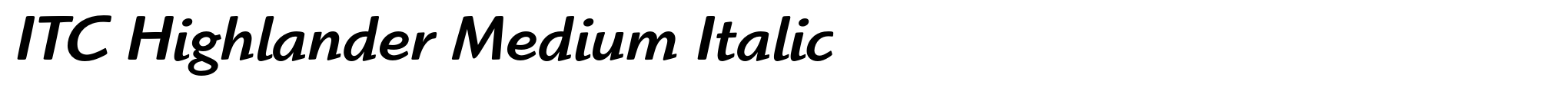 ITC Highlander Medium Italic image